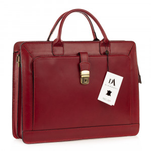 Servieta dama din piele naturala DiAmanti Lido Rosso Scuro